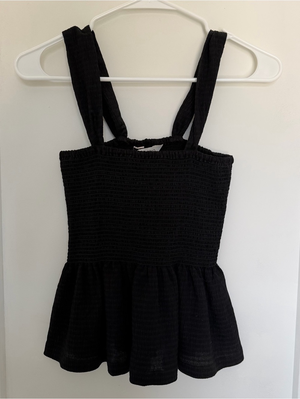 Madewell Smocked Peplum Tank Top
